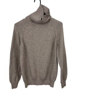 Karen Scott Womens Beige Cotton Blend Turtleneck Long Sleeve Knit Sweater SZ M
